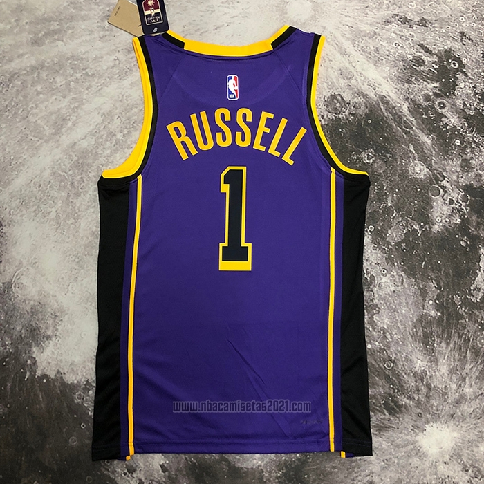 Camiseta Los Angeles Lakers D'Angelo Russell #1 Statement 2022-23 Violeta